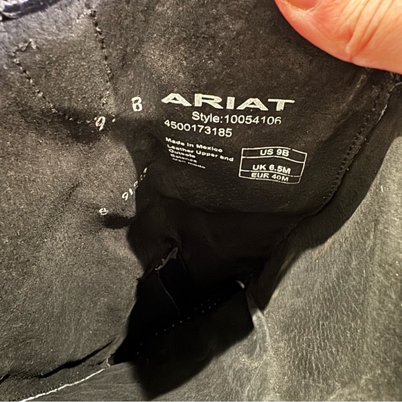 Ariat Casanova X Toe Western Cowboy Boots in Obsidian Black - Picture 12 of 13